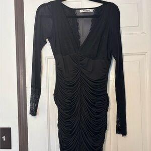 BCBGMaxAzria Black Silk Scarf